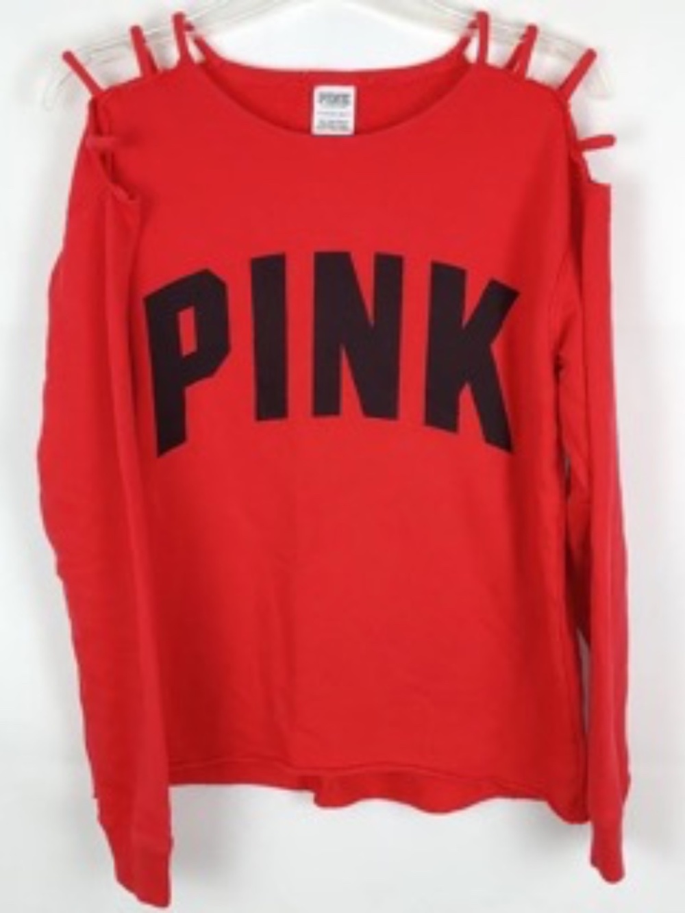 PINK Straps Sweatshirt Pullover Womens XS Casual Gorpcore Loungewear Streetwear
